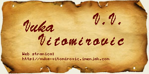 Vuka Vitomirović vizit kartica